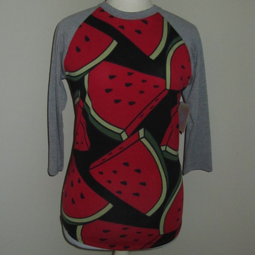 Women's XS LuLaRoe Randy Top NWT Watermelon Design.